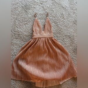 Elegant Pleated Halter Dress